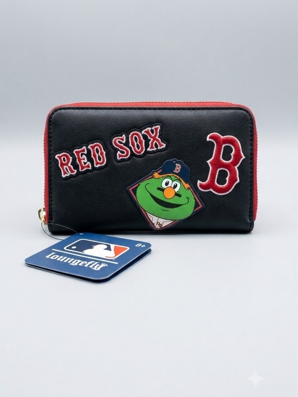 Loungefly Black & Red Boston Red Sox  Zip Wallet with Wally Mascot NWT